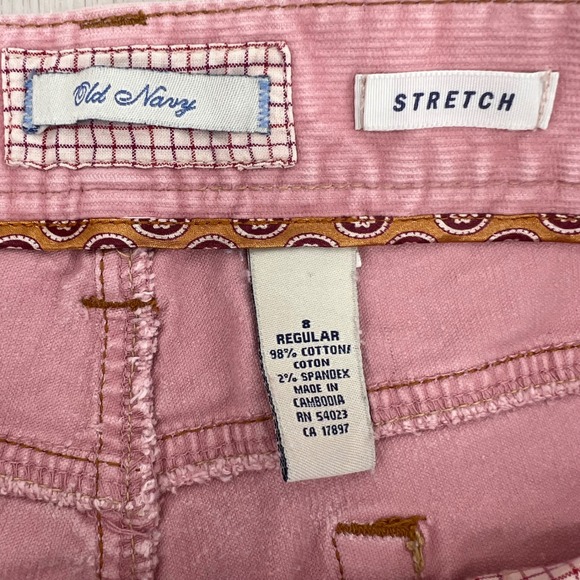 Old Navy Womens Pink Corduroy Stretch Bootcut Pants Size 8 Regular Mid Rise - Picture 2 of 8